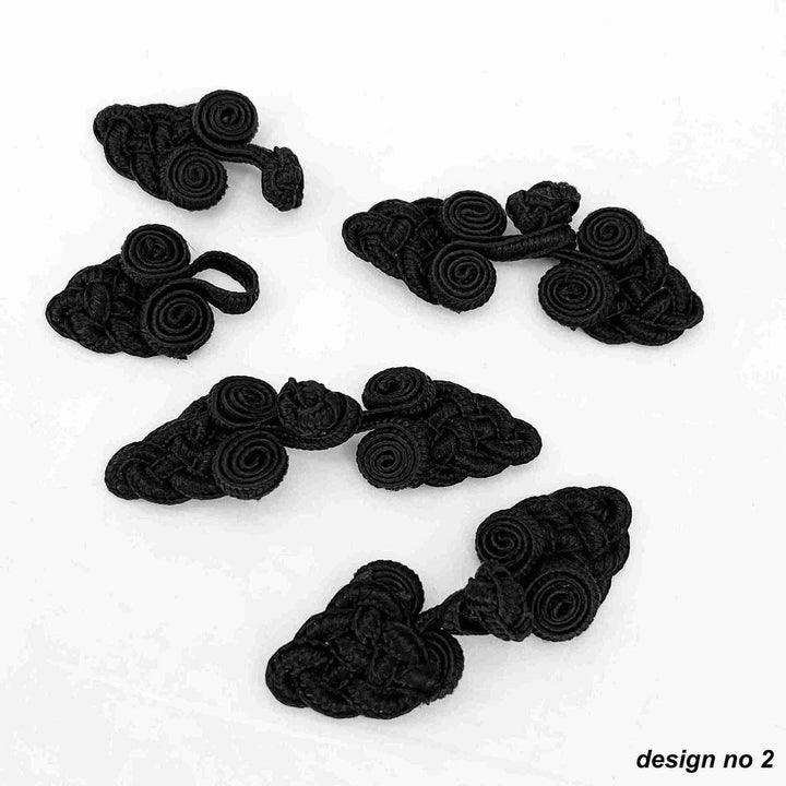 Bow Inspire Cross Cord Design Frog Closure Buttons