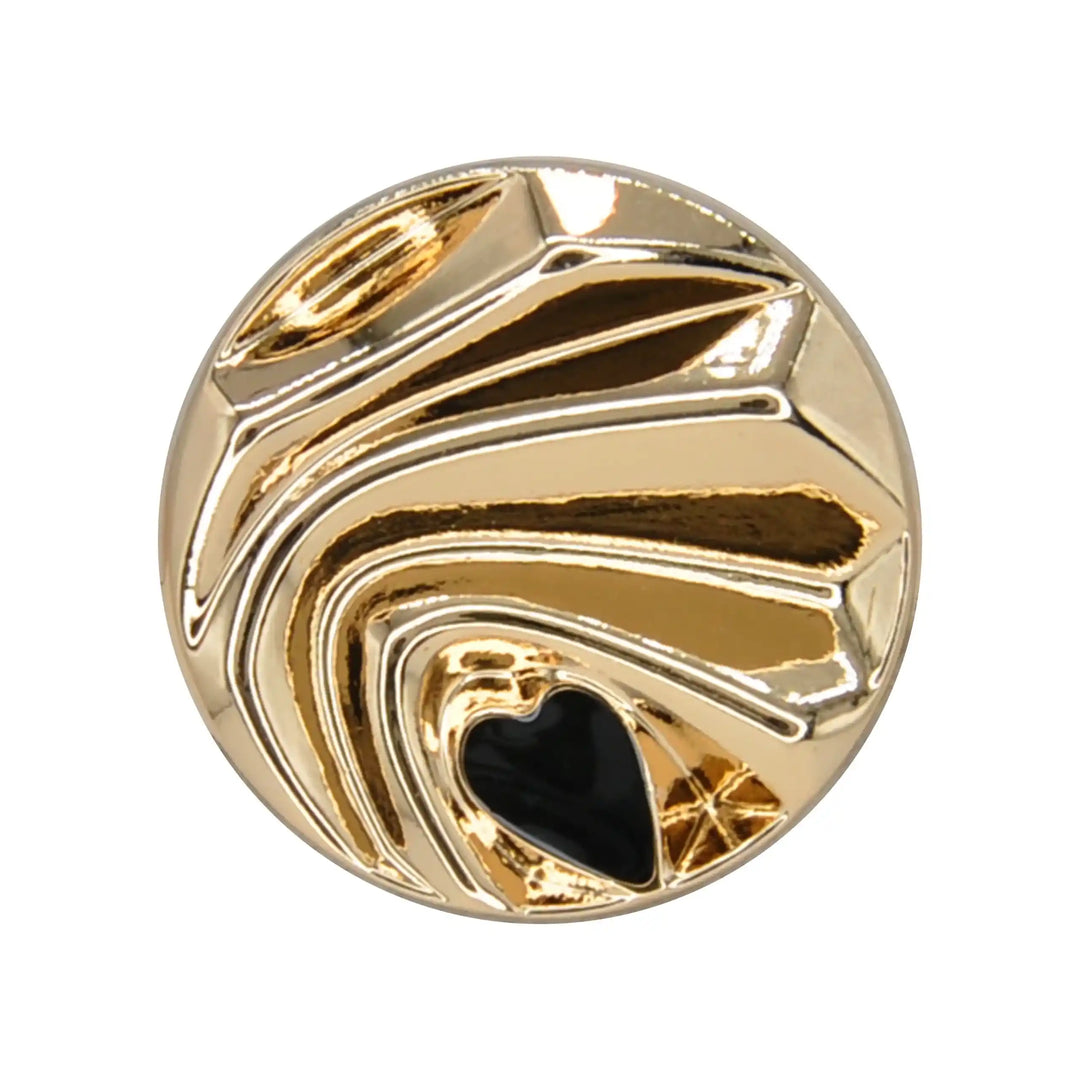 Abstract Wave Designed Metal Button | 18mm (28L), 20mm (32L) & 25mm (40L)