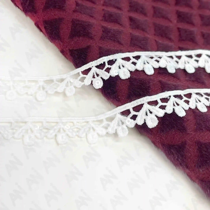Chain Dot Lighting Sequins Lace Trim | 2 Meter