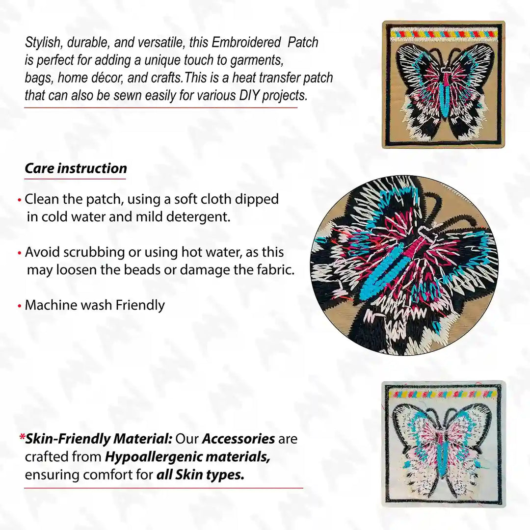 Embroidered Butterfly Patch