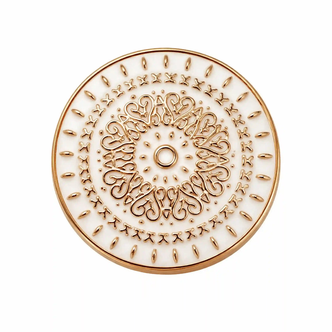 Royal Mandala Chakra Enamel Button