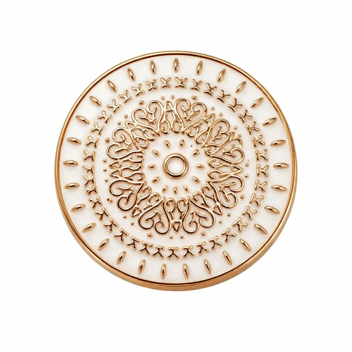 Royal Mandala Chakra Enamel Button