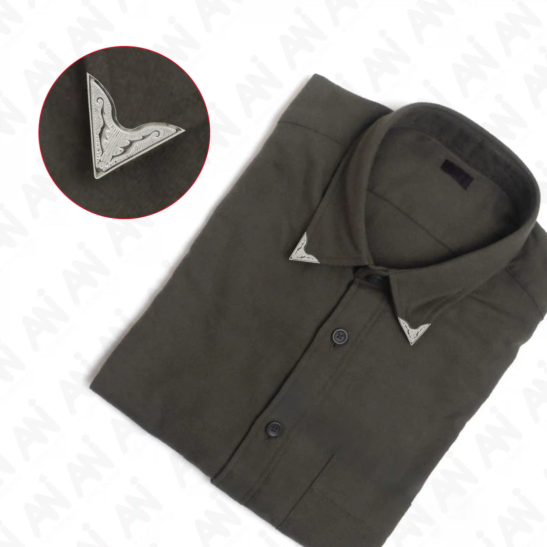 Silver Tribal Collar Tips