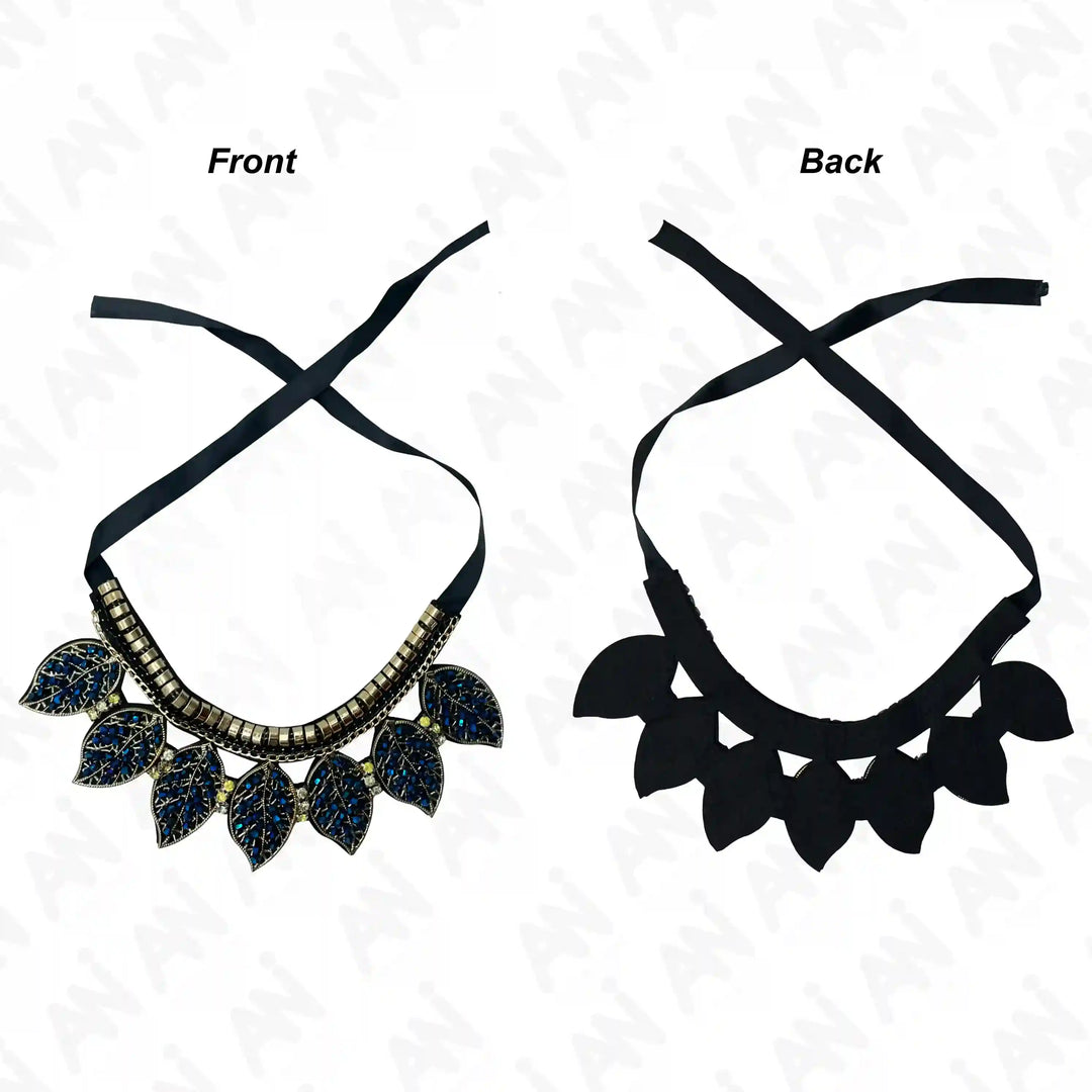Beaded Leaf Neckline