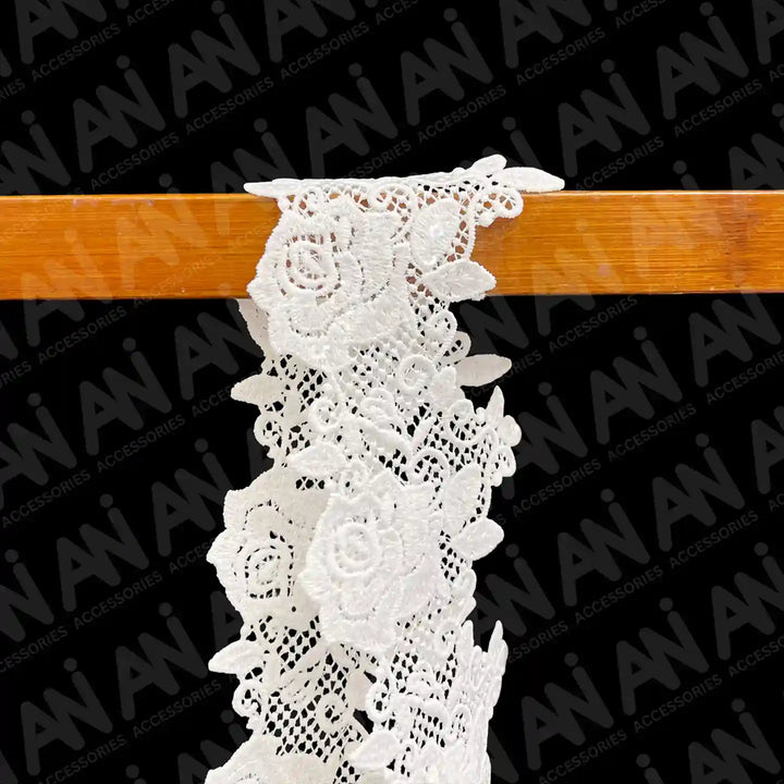 Detailed Rose Design Sequins Lace | 2 Meter