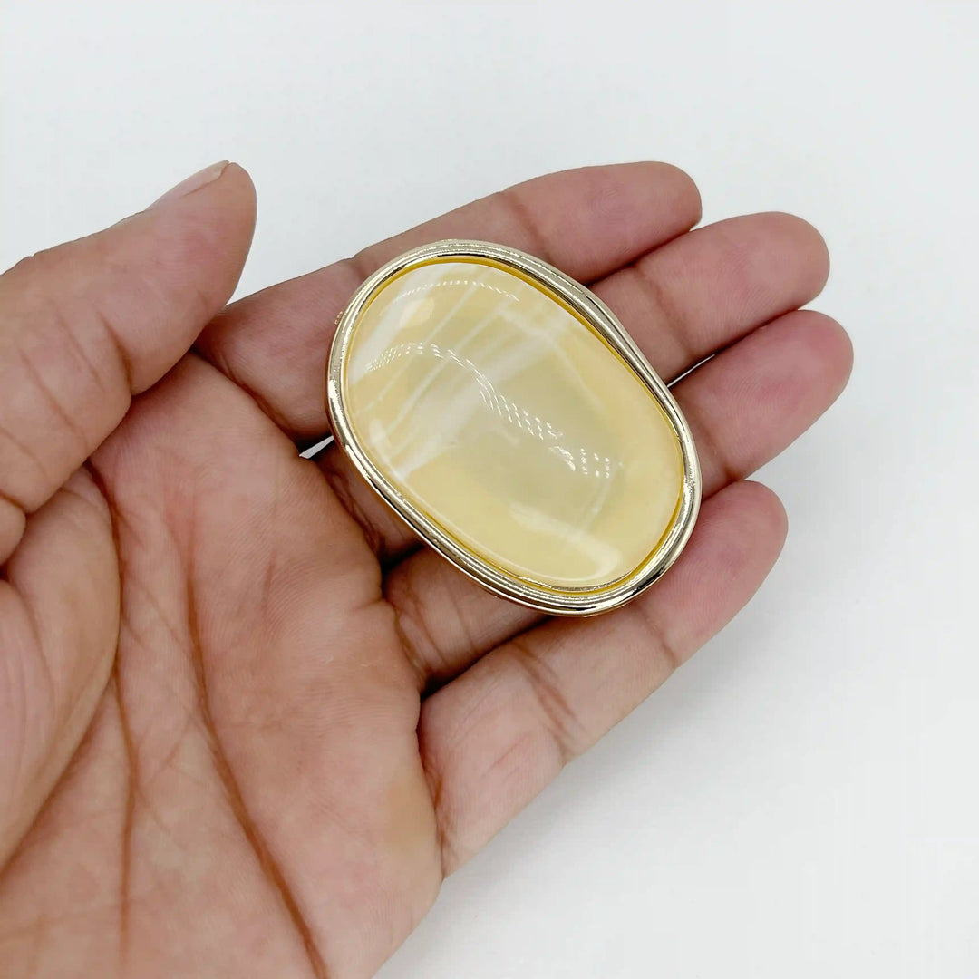 Vintage Marble Oval Buckle