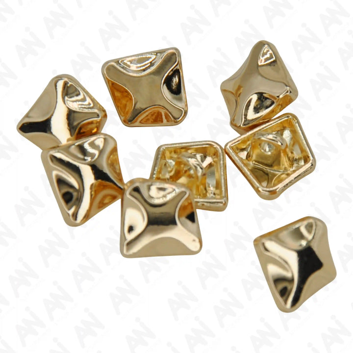 Rounded Square Metal Buttons