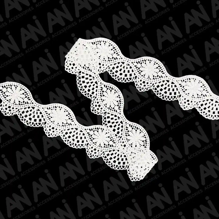 Oval Chrysanthemums Floral Sequins Lace | 2 Meter