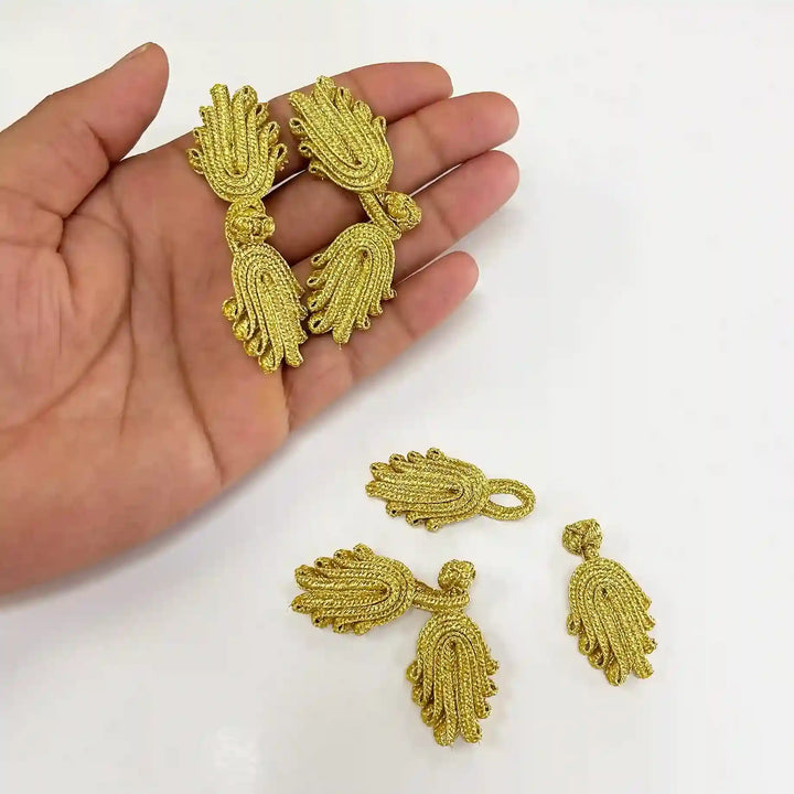 Metallic Lurex Thread Knot Buttons