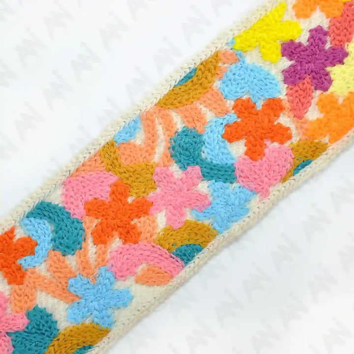 Multicolor Boho Floral Lace Trim | 2 Meter