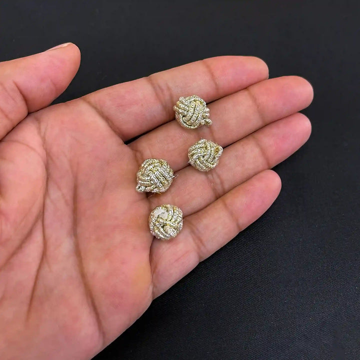 Metallic Lurex Cord Knot Buttons