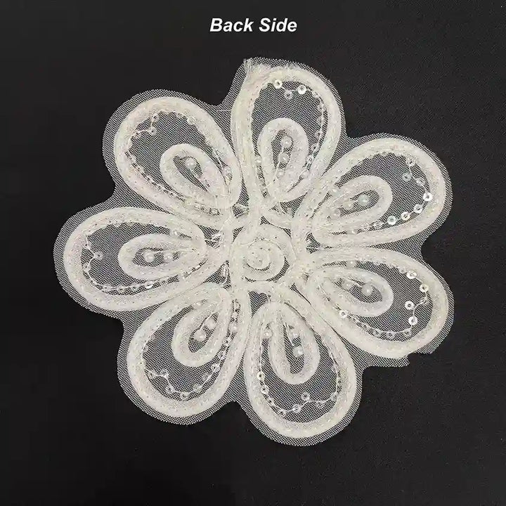 Double Blossom Beaded Patch