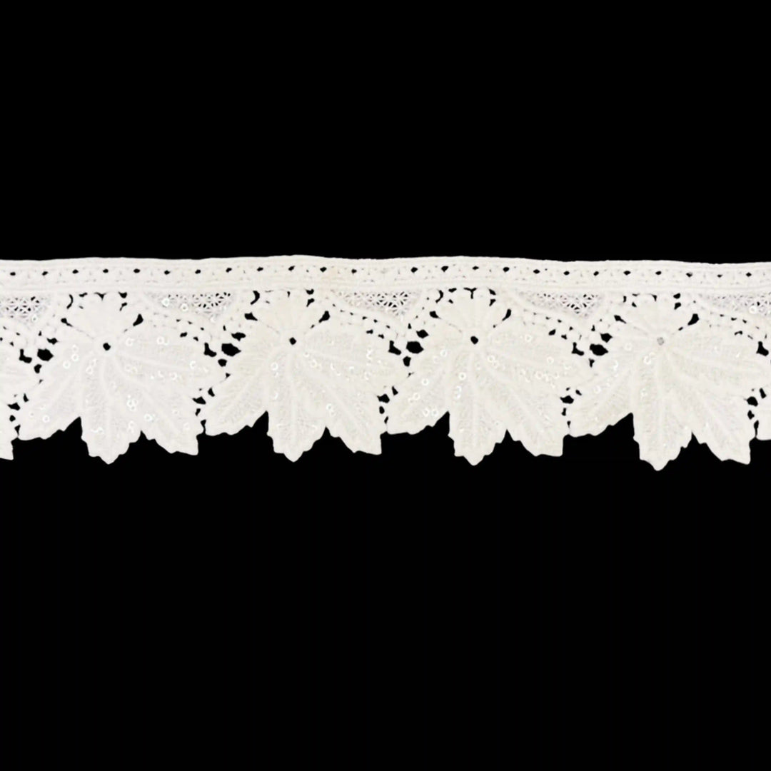 Maple Leaf Design Sequins Lace | 2 Meter
