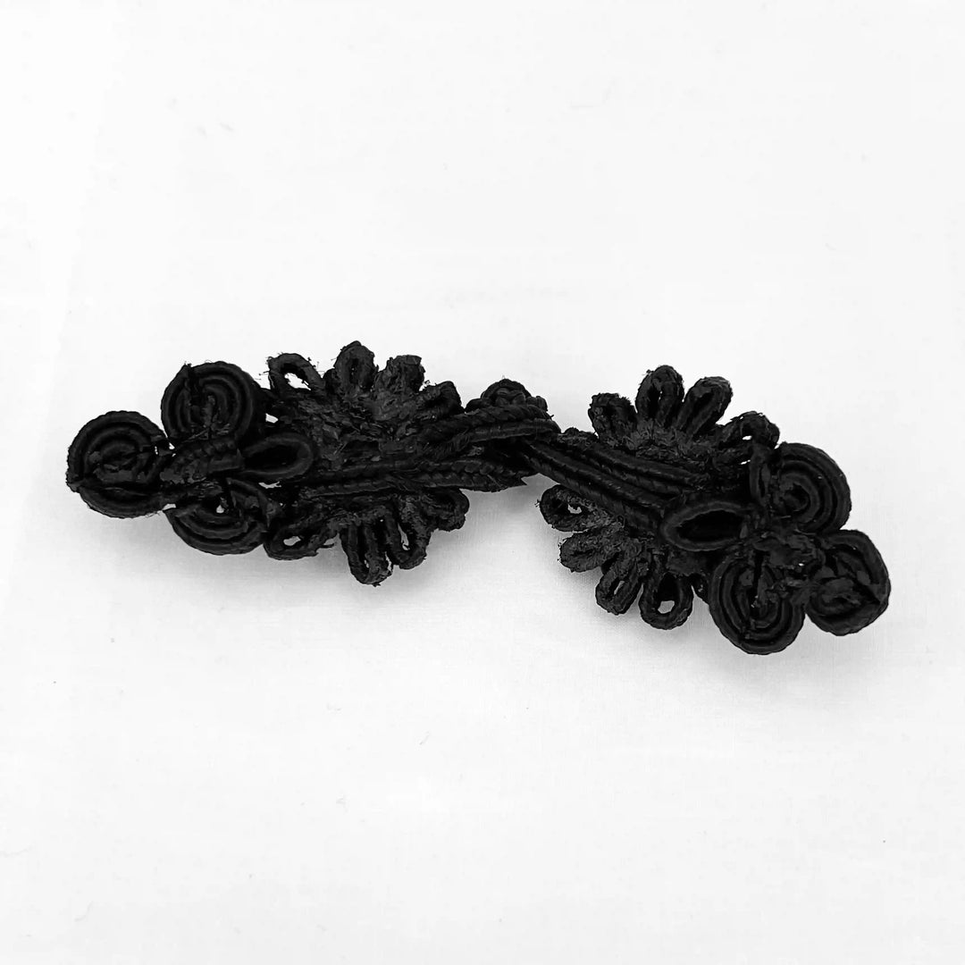 Bow Design Floral Chinese Knot Button
