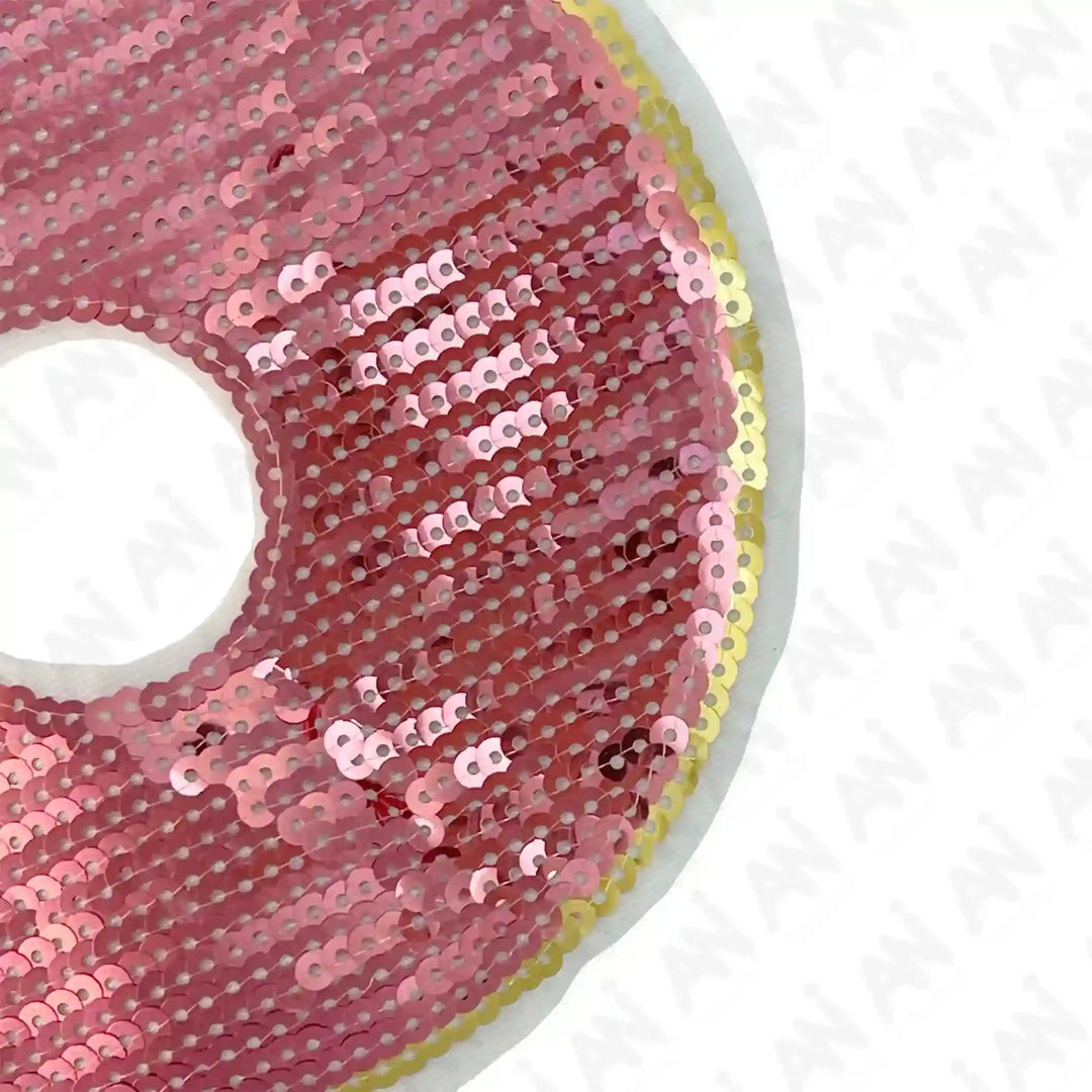 Pink Sequins Donut Patch