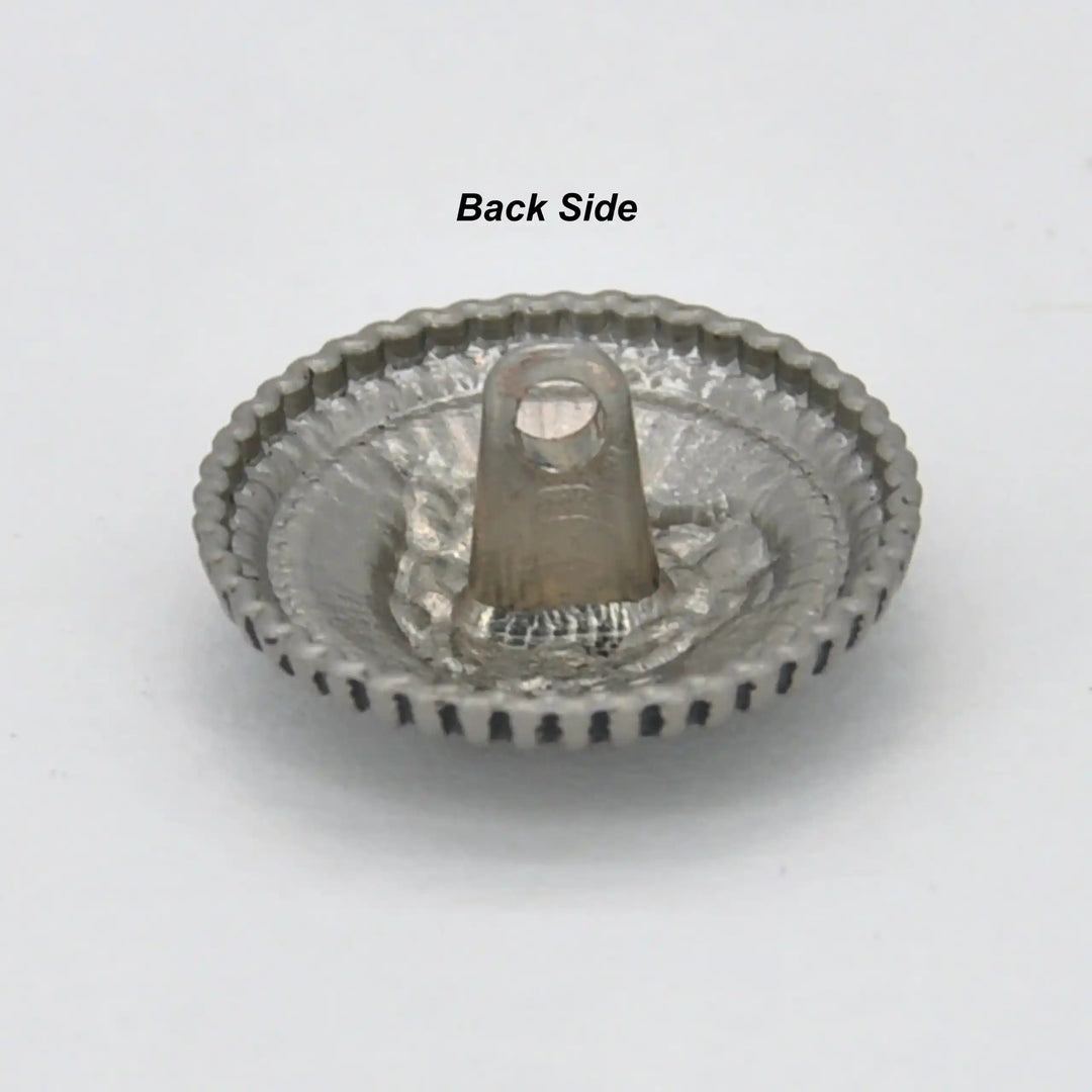 Black Lion Face Metal Button | 18mm (28L) & 22mm (35L)