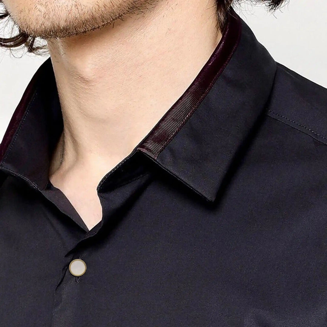 White Shell Finish Round Metal Button | 15mm (24L)