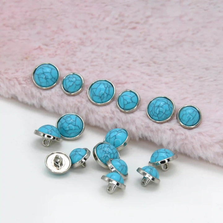 Turquoise Stone Button | 13mm(20L)