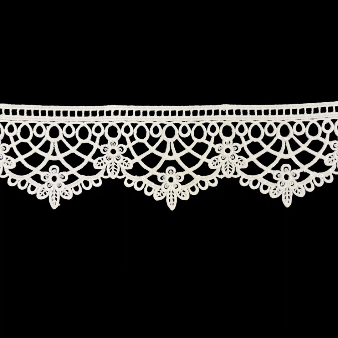Classic ladder with Floral Brussels Sequence Lace | 2 Meter