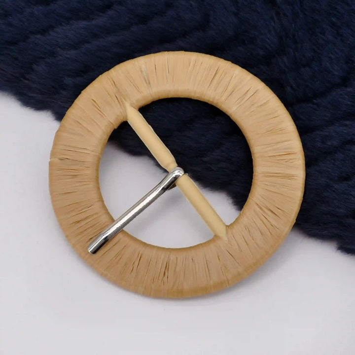 Woven Chain Raffia Buckle
