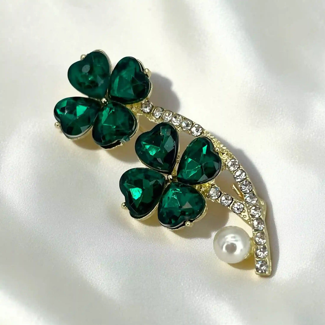 Emerald Girandole Brooch Pin