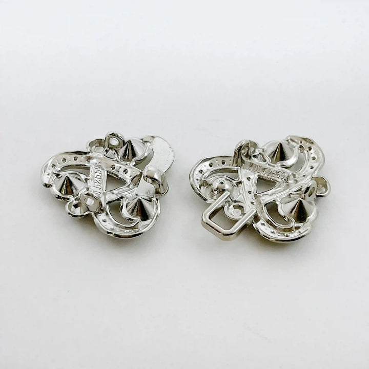 Triple-Loop Rhine Stone Frog Closure Buttons