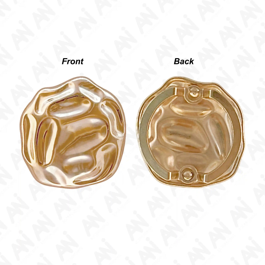 Golden Dented Hammered Buckle
