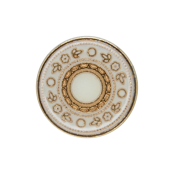 Ivory Gold Metal Button | 18mm (28L) & 21mm (34L)