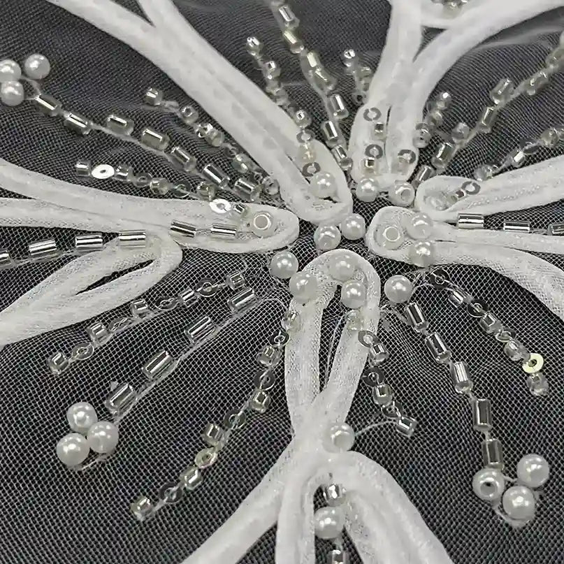 Floral Pearl Beads Patch