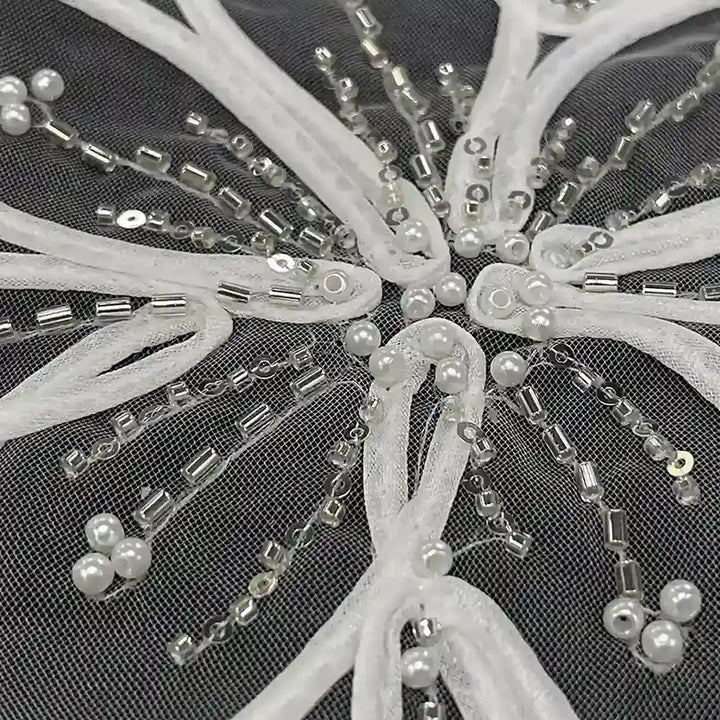 Floral Pearl Beads Patch