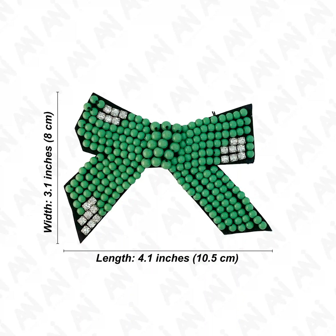 Beaded Bow Sew Patch