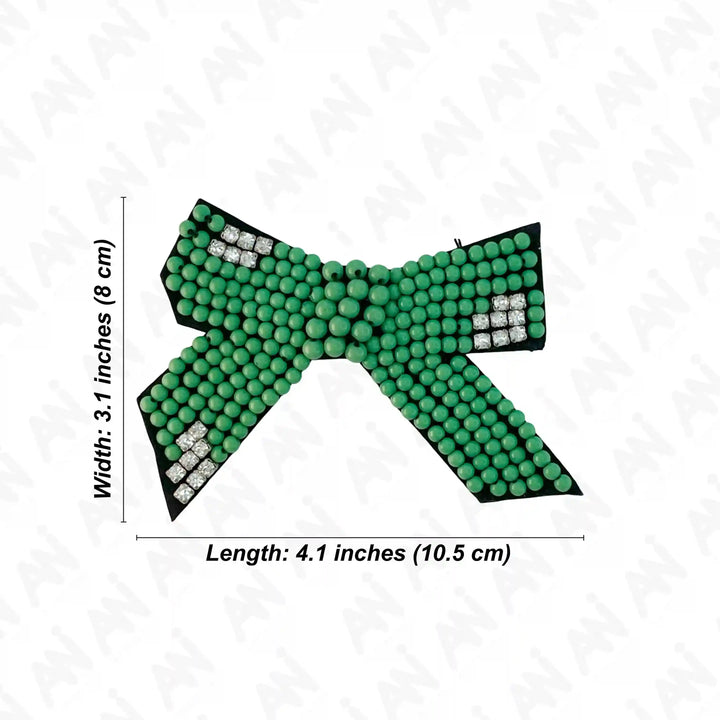 Beaded Bow Sew Patch