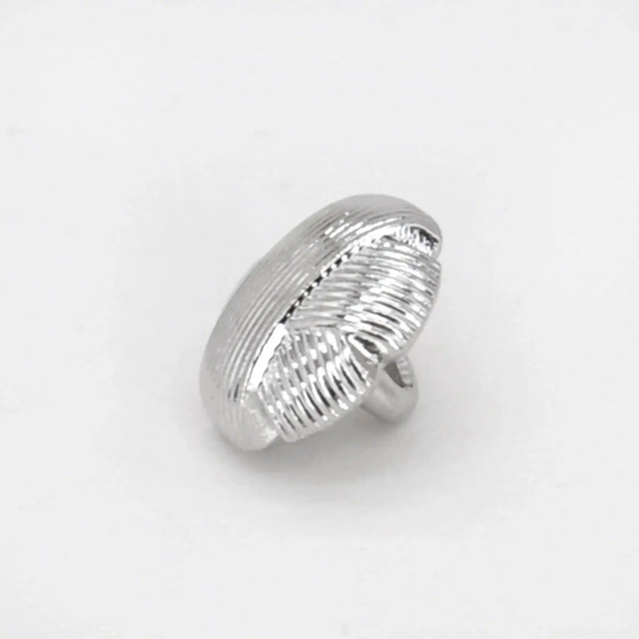 Classic Knot Design with Ribbed Texture Metal Button | 11mm (18L)
