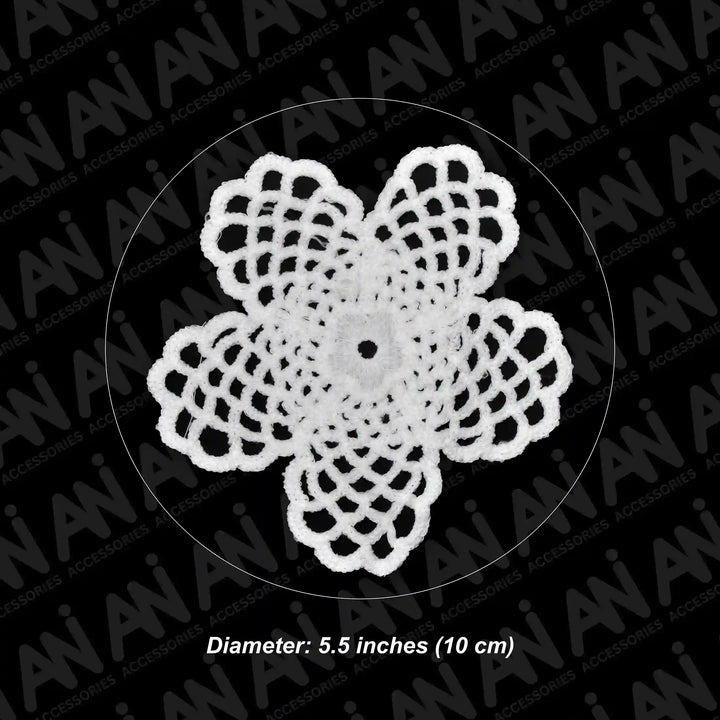 Cut Work Floral Spun Poly Patch