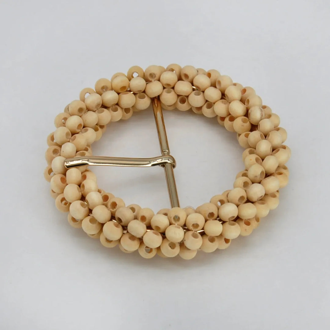 Handwoven Inspired Raffia Button | 3 inches (7.8cm)