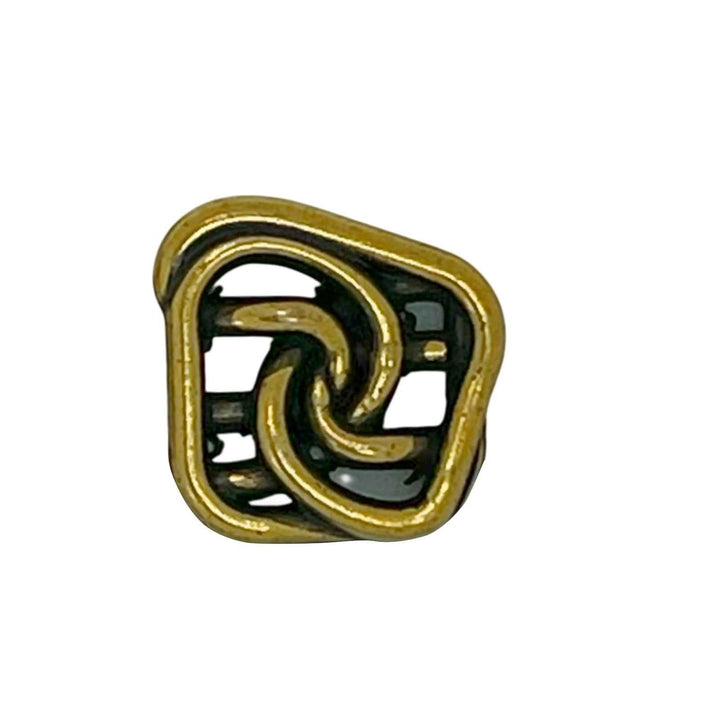 Interwoven Loop Metal Button | 11mm (18L) & 15mm (24L)