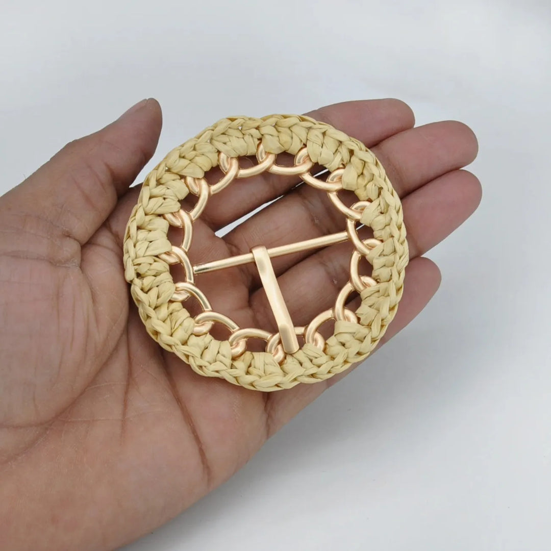 Natural Raffia Buckles