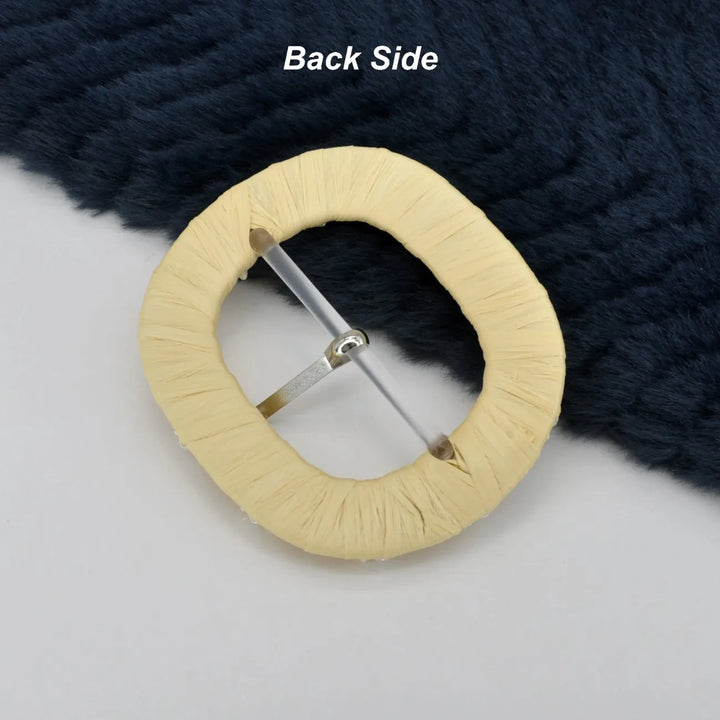 Starfish Embellished Raffia Buckle | 3.3 inches (8.5cm)