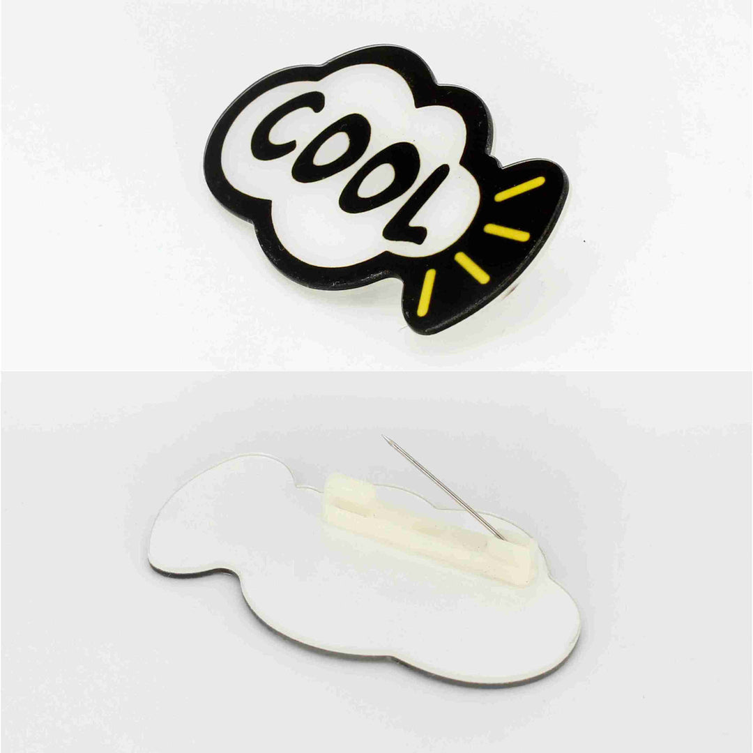 Cool Acrylic Brooch Pin