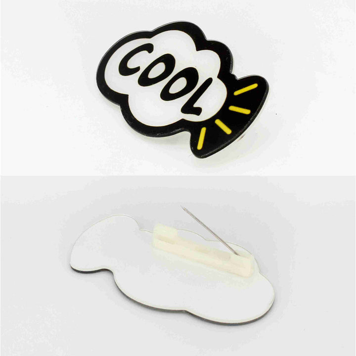 Cool Acrylic Brooch Pin