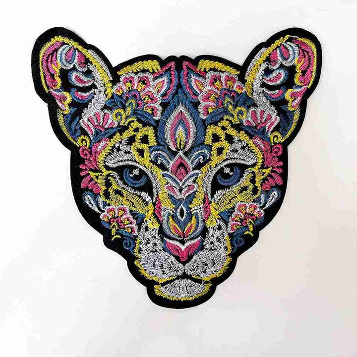 Bohemian Embroidered Cougar Head Patch