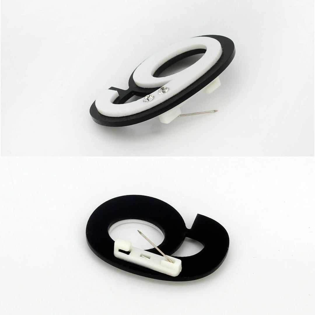 Number 6 Brooch