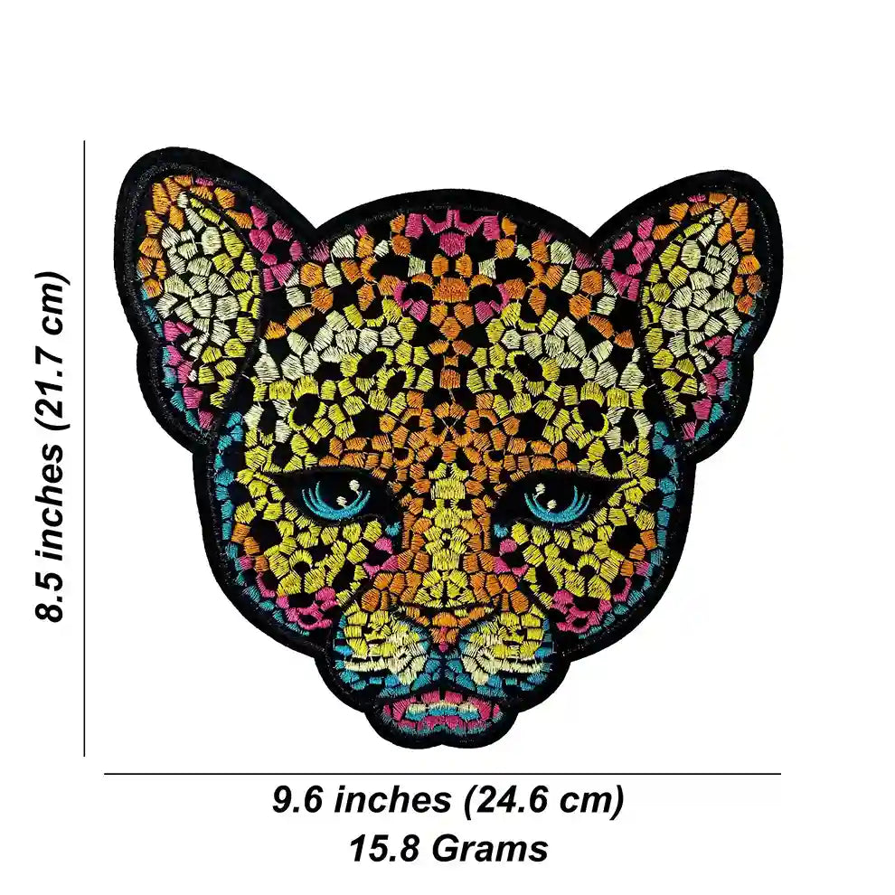 Stained Glass Leopard Patch