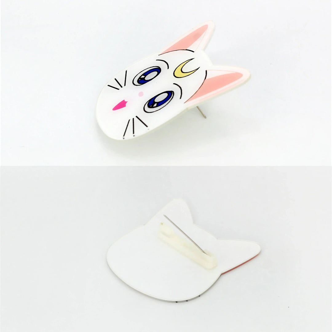Moon Cat Brooch Pin