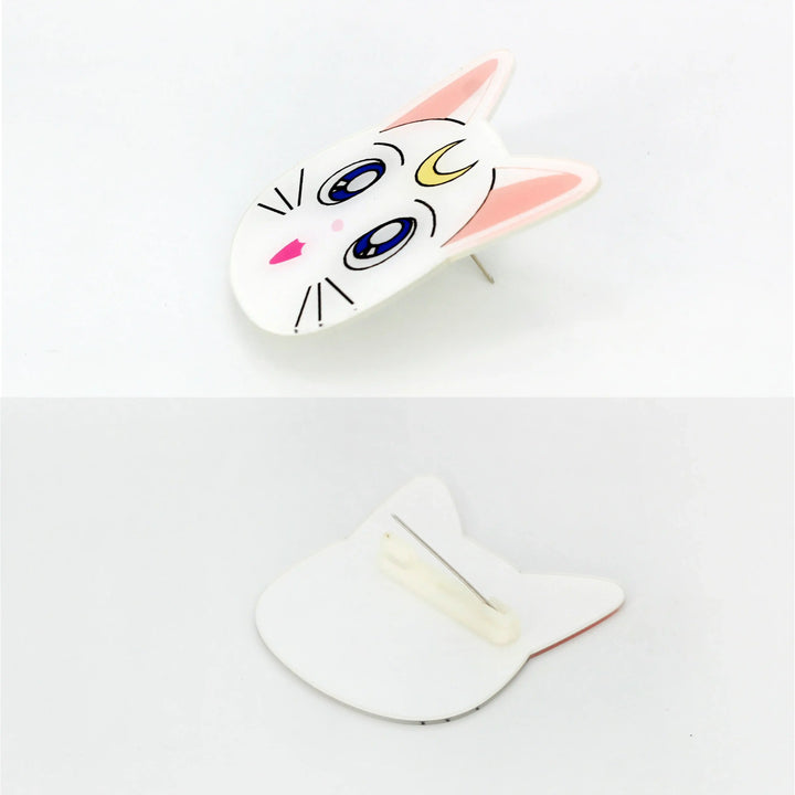 Moon Cat Brooch Pin