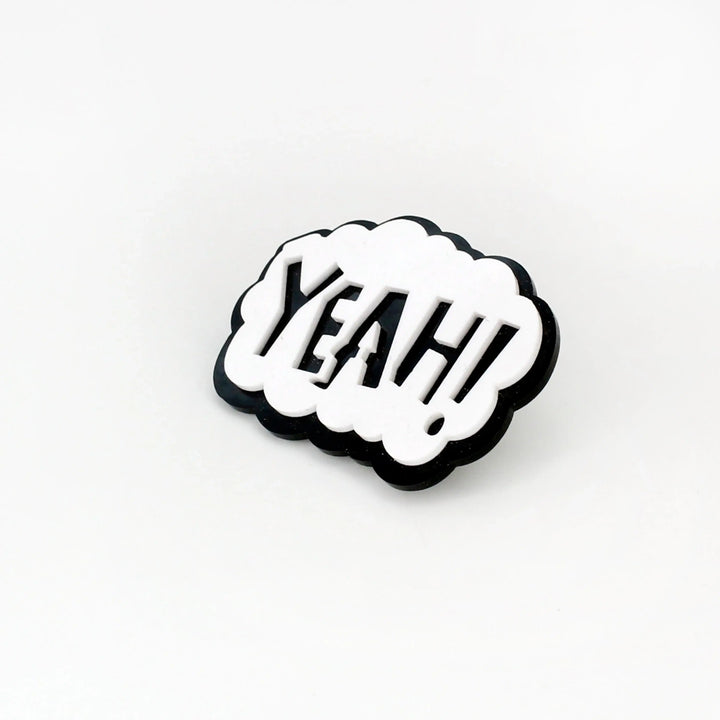 Yeah Message Acrylic Brooch