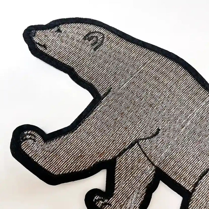Silver Polar Bear Embroidery