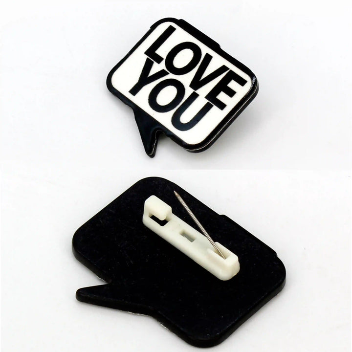 Love You Acrylic Brooch
