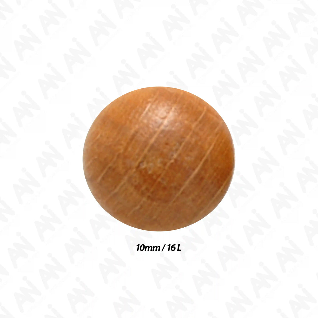 Dark Grain Wooden Button | 10mm