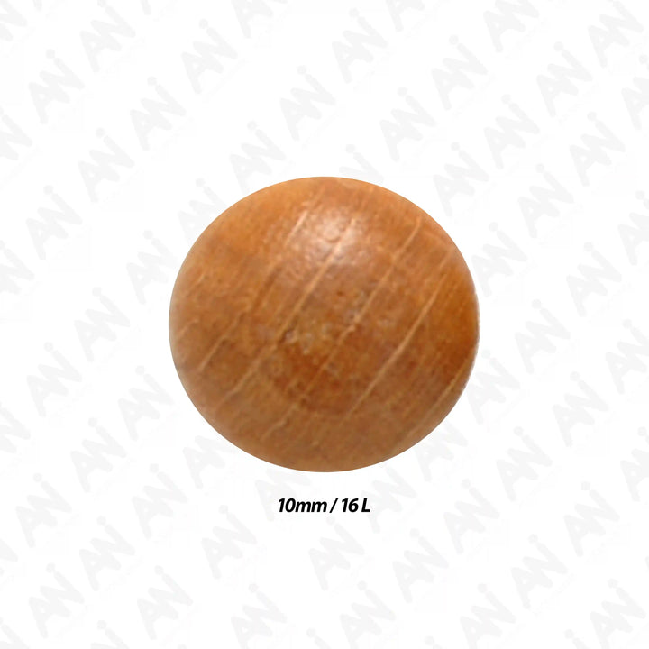 Dark Grain Wooden Button | 10mm